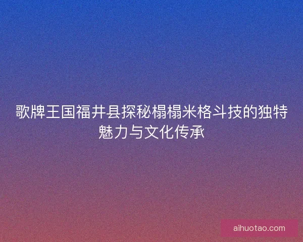 歌牌王国福井县探秘榻榻米格斗技的独特魅力与文化传承